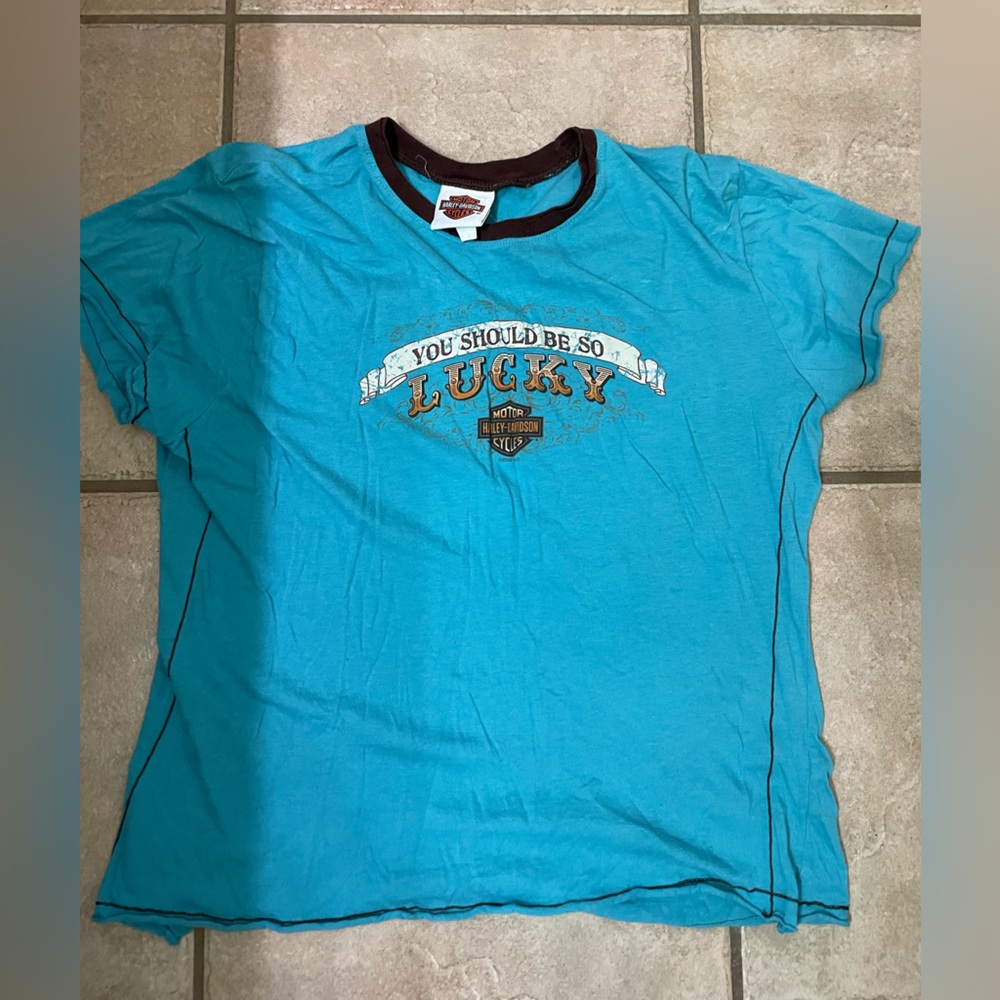 Vintage Y2K, Harley Davidson, short sleeve top
